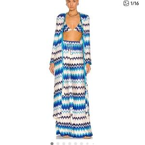 Blue and white Alexis resort pants